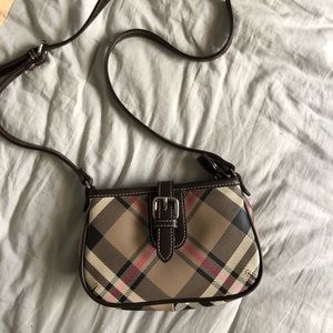 English plaid cross body bag
